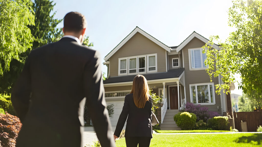Realtor showing new home